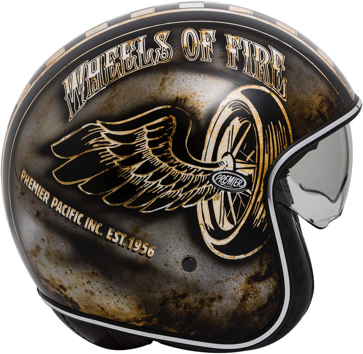 Premier Helm Vintage OP 9 BM,BRAUN/OCHER/SCHWARZ,M