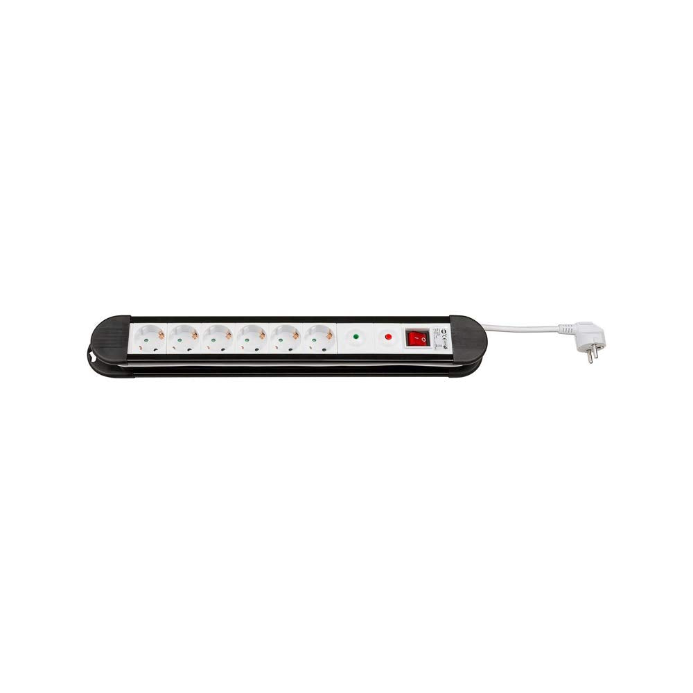 Goobay NK Protector 5-6 Steckdosenleiste (1,4 m Zuleitung, Überspannungs und Temperaturschutz, 6-fac