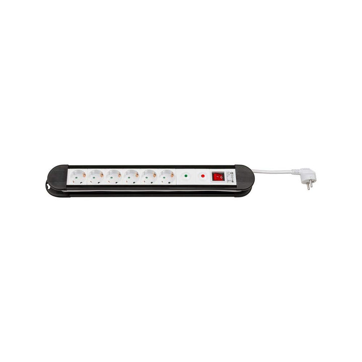 Goobay NK Protector 5-6 Steckdosenleiste (1,4 m Zuleitung, Überspannungs und Temperaturschutz, 6-fac
