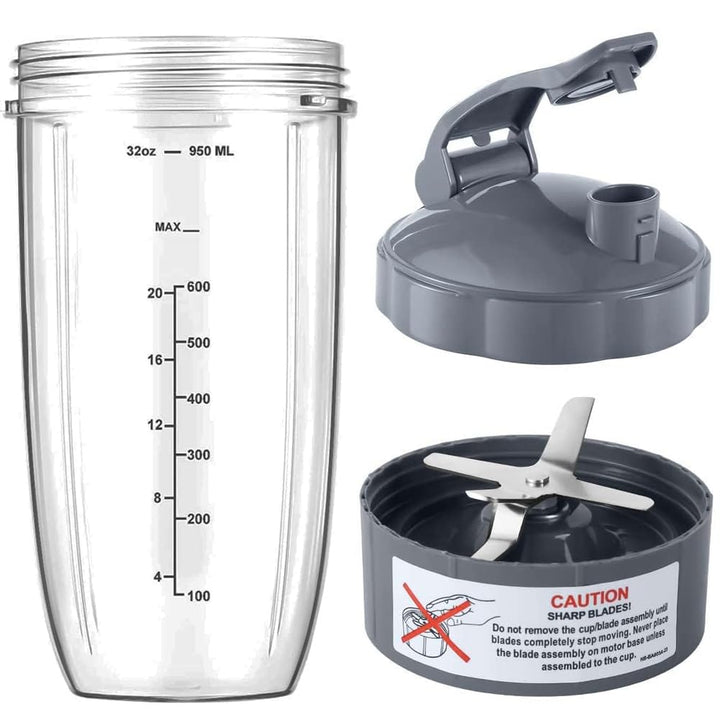 Ersatzteile Zubehör für nutribullet Elektrischer Mixer - 950ml Becher & Extraktor Klinge mit Flip-To