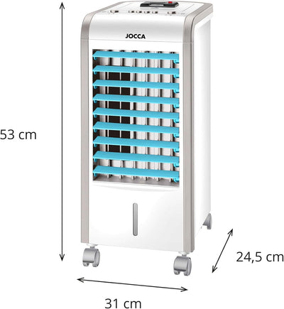 Jocca 2227 3-in-1 Ice/Water Verdunstungsklimaanlage mit Mückenschutz, Kunststoff, weiss