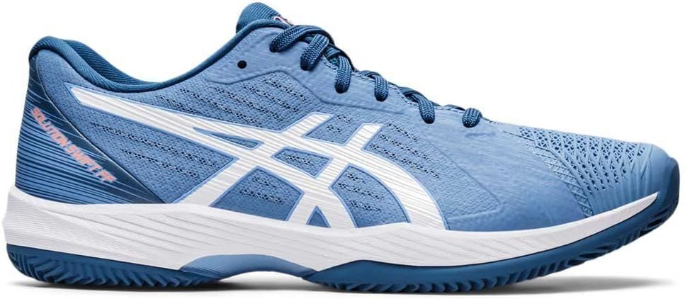 ASICS Herren Solution Swift Ff Clay Sneaker, 43.5 EU Blau Harmony Weiß