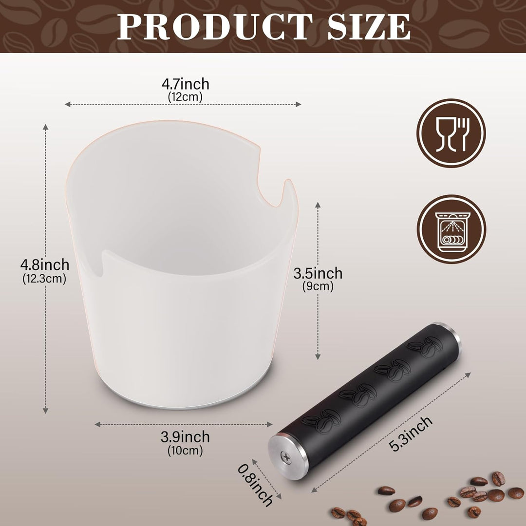 Abklopfbehälter für Siebträger Espresso Abklopfbehälter Kaffeesatz Abschlagbox Knock Box Stossdämpfe