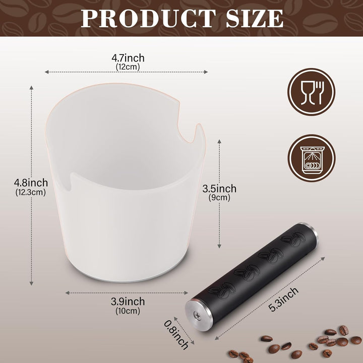 Abklopfbehälter für Siebträger Espresso Abklopfbehälter Kaffeesatz Abschlagbox Knock Box Stossdämpfe