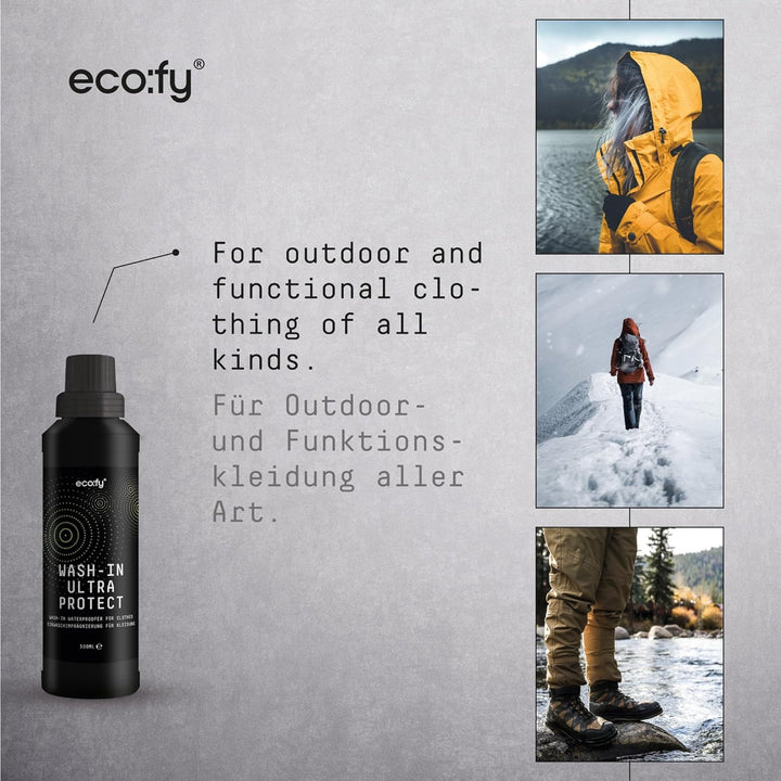 eco:fy Wash-In Ultra Protect Einwaschimprägnierung Imprägniermittel Textil Imprägnierung für Outdoor