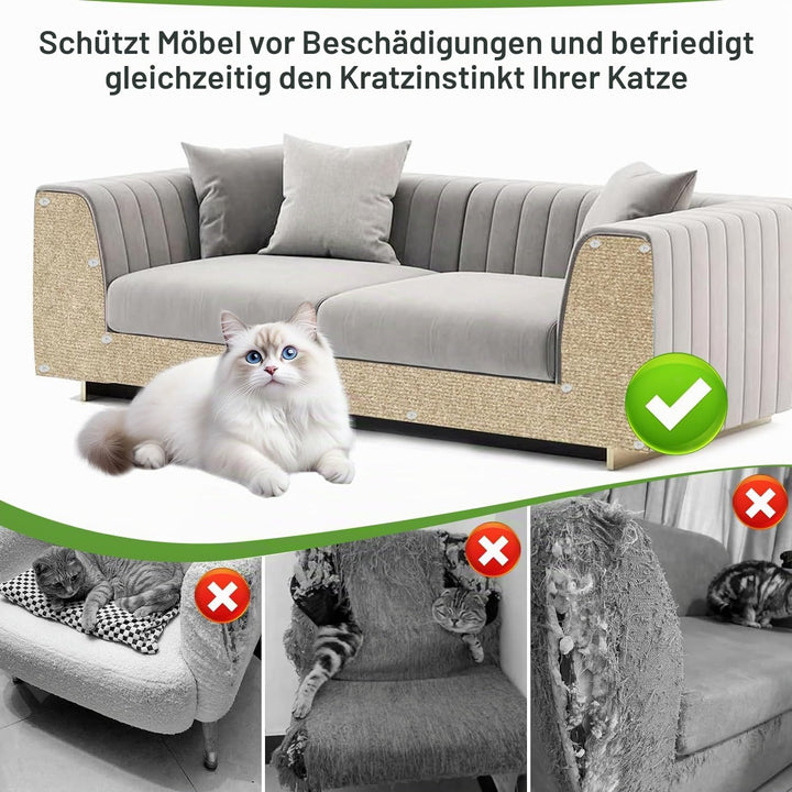 Kratzschutz Katzen Kratzmatte 200x40cm Kratzteppich Selbstklebend Katze | Wand Selbstklebende Kratzw