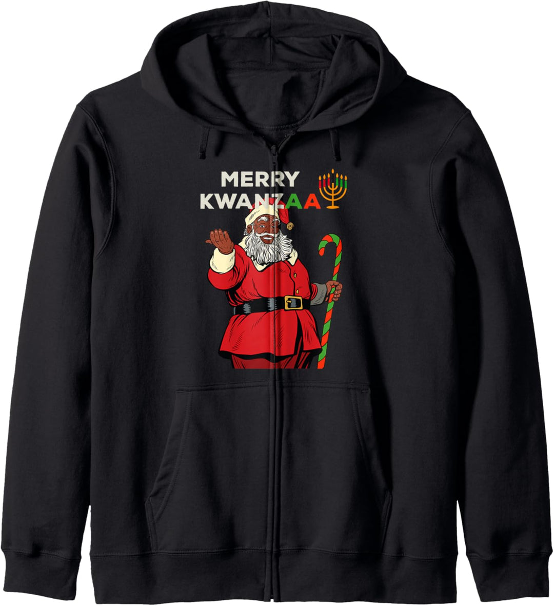 Merry Kwanzaa Santa Black Christmas African American Kapuzenjacke