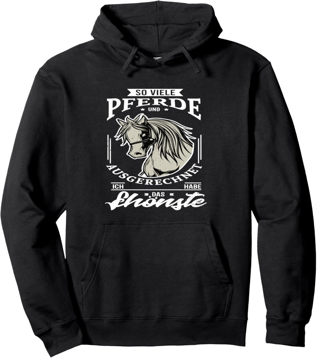 Pferde Sprüche Damen Pferd Motiv Mädchen Lustig Geschenk Pullover Hoodie