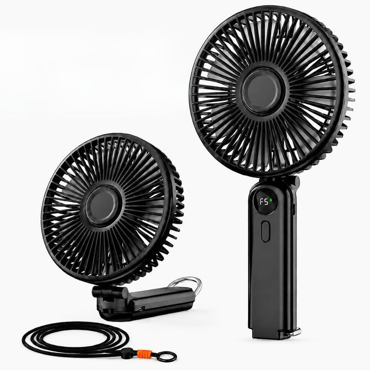 Handventilator Tragbarer, Mini Ventilator 10000mAh Handventilator Akku Aufladbar, bis zu 40 Stunden
