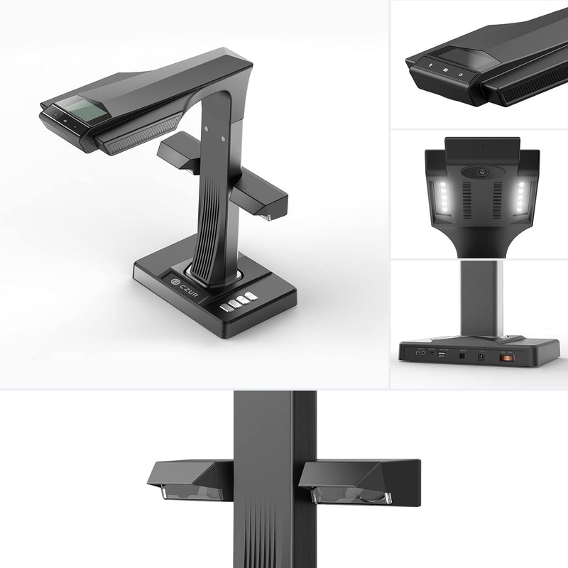 CZUR ET16 Plus Dokumentenscanner, Professional Buchscanner für Max A3 Grösse,16Megapixels Kamera, Ko