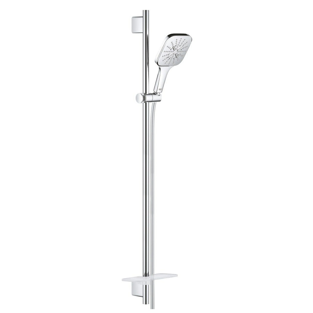 GROHE Rainshower 130 SmartActive Cube | Brausestangenset 3 Strahlarten | Chrom | 26587000 Brausestan