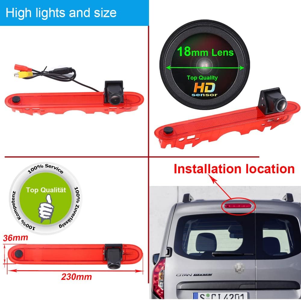 4.3 Zoll TFT LCD Farbdisplay Monitor + Super HD Nachtsicht Rückfahrkamera für Renault Kangoo II 2007