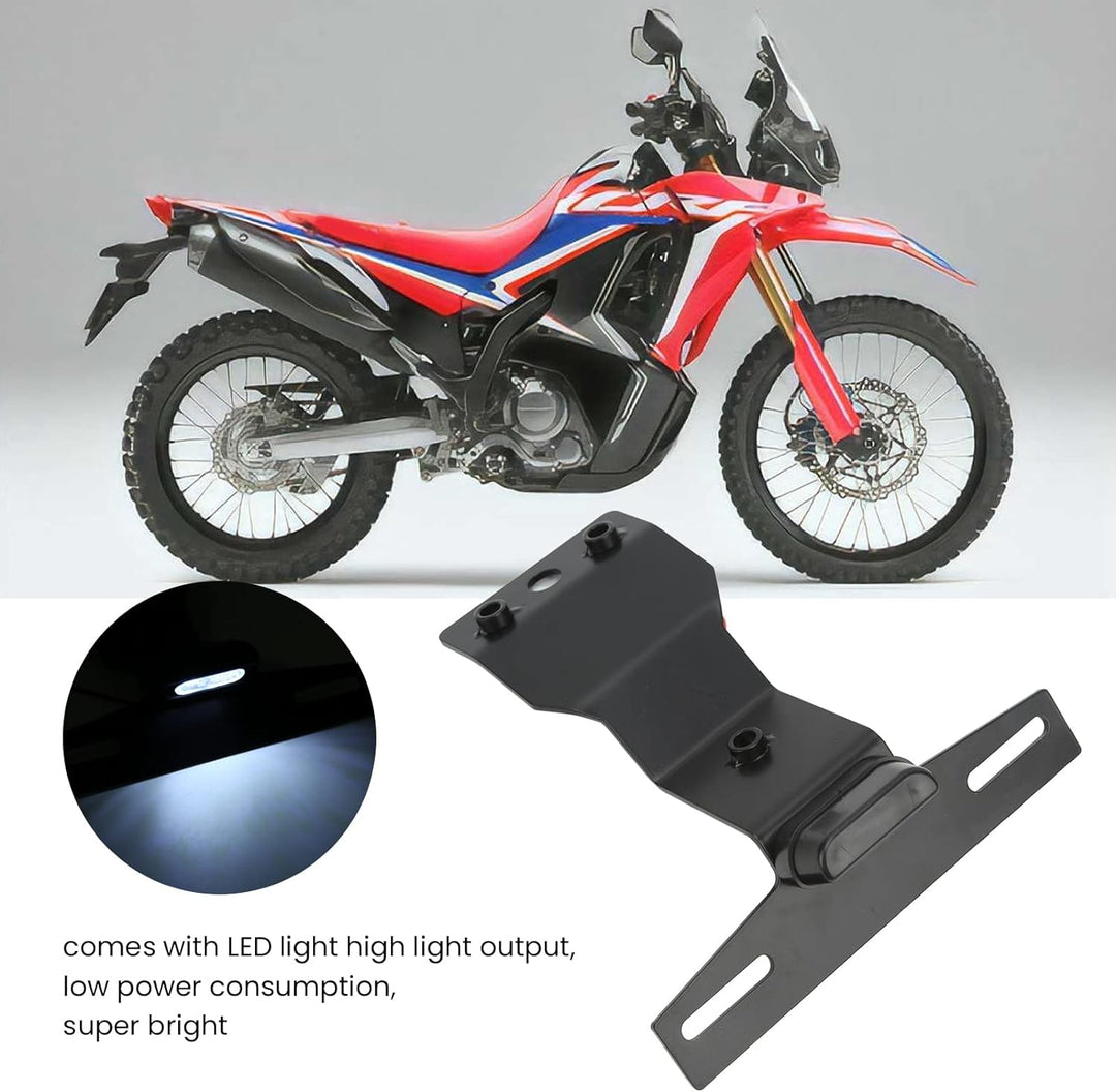 Motorrad-Kennzeichenhalterung, Motorrad-LED-Kennzeichenhalterhalterung, Hohe Helligkeit, Ersatz für