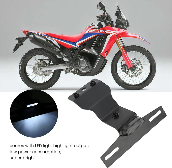 Motorrad-Kennzeichenhalterung, Motorrad-LED-Kennzeichenhalterhalterung, Hohe Helligkeit, Ersatz für