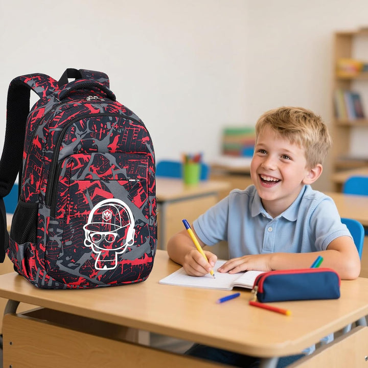 LEDAOU Schulrucksack Jungen Teenager Mädchen Schultaschen Kinder Rucksäcke Wasserdicht Leichtgewicht
