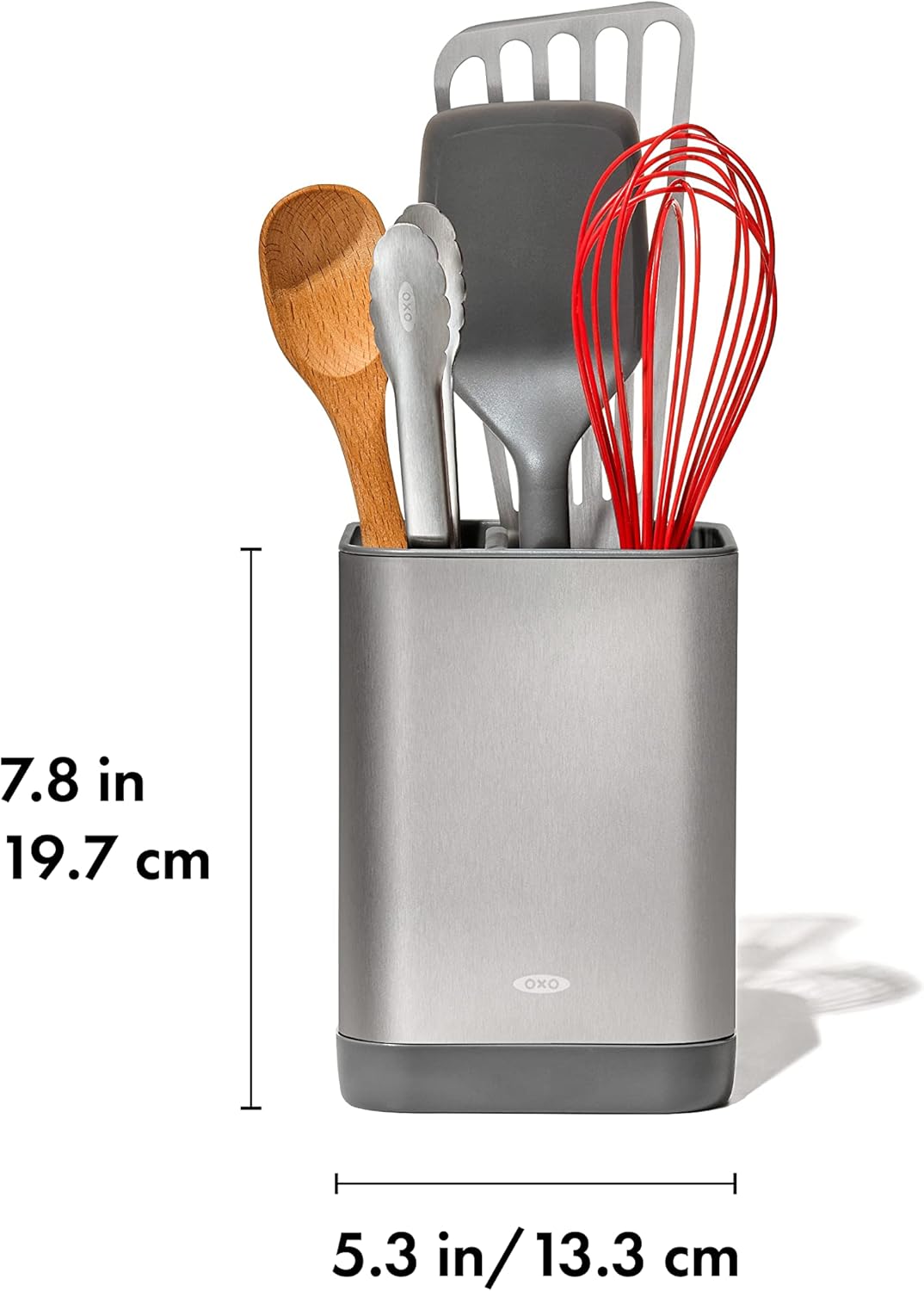 OXO Verstellbarer Edelstahl-Halter, kleiner Utensilien-Organizer, S