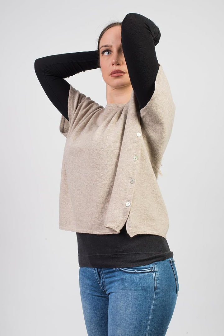 Dalle Piane Cashmere - Poncho mit Knöpfen aus Kaschmir-Gemisch - für Damen Einheitsgrösse Grosse Grö