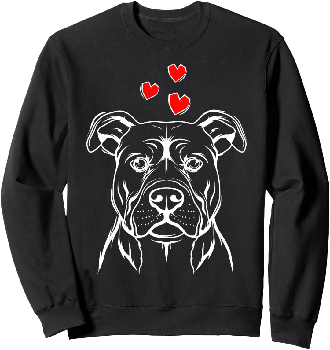 Staffordshire Bullterrier Liebe Hunde Frauchen Geschenkidee Sweatshirt