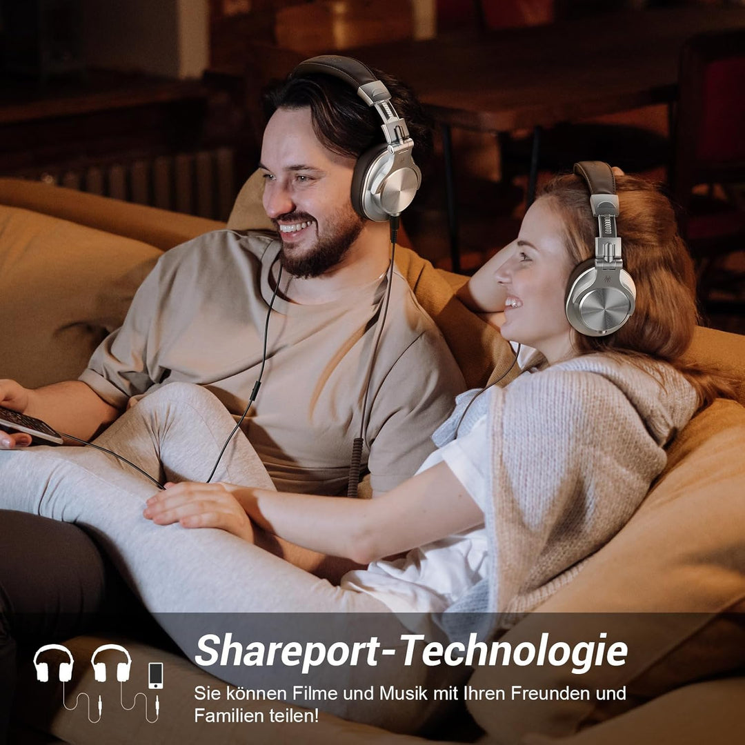OneOdio Bluetooth Kopfhörer Over Ear, 72 Stdn HiFi Stereo Kopfhörer Kabellos, Wireless Headphones mi