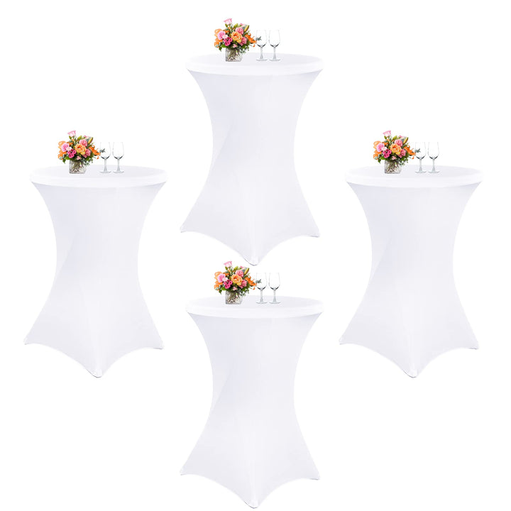 Showgeous 4 Packungen Stretch Stehtisch Husse für Bistrotisch Ø 80-85 cm Stehtischhussen, Verstärkun