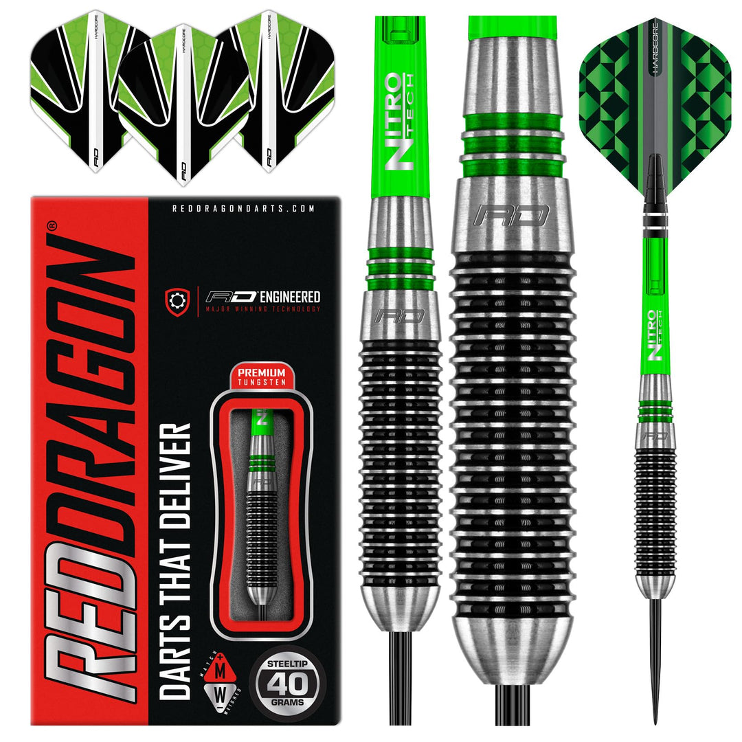 RED DRAGON Titan 2 Tungsten Darts Set with Flights and Stems 40.0 Gramm, 40.0 Gramm