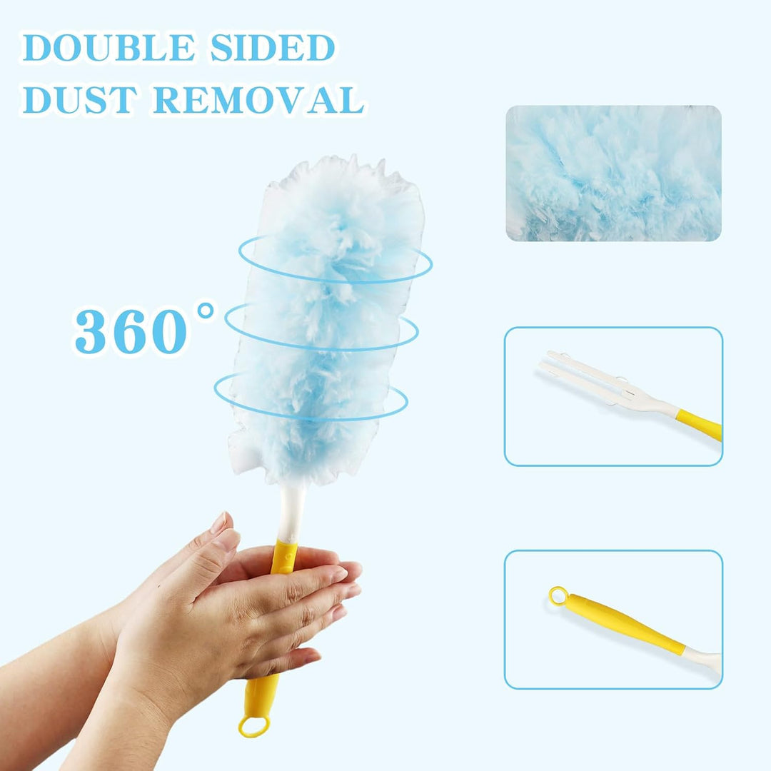 32 Stück für Swiffer Duster Staubmagnet Nachfüllpack Set,360° für Swiffer Staubwedel Teleskop Starte
