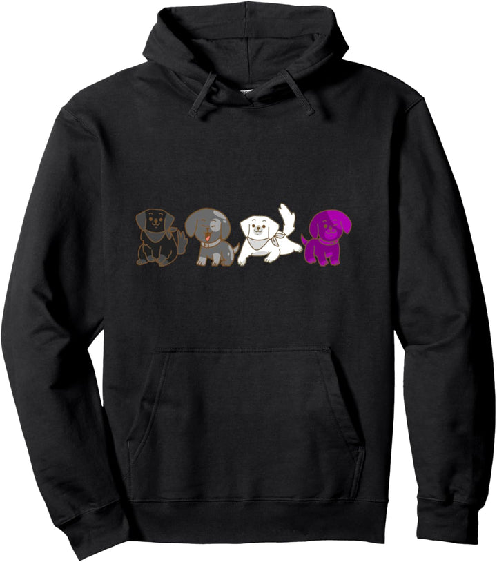 Asexuelle Hunde LGBTQ Pullover Hoodie