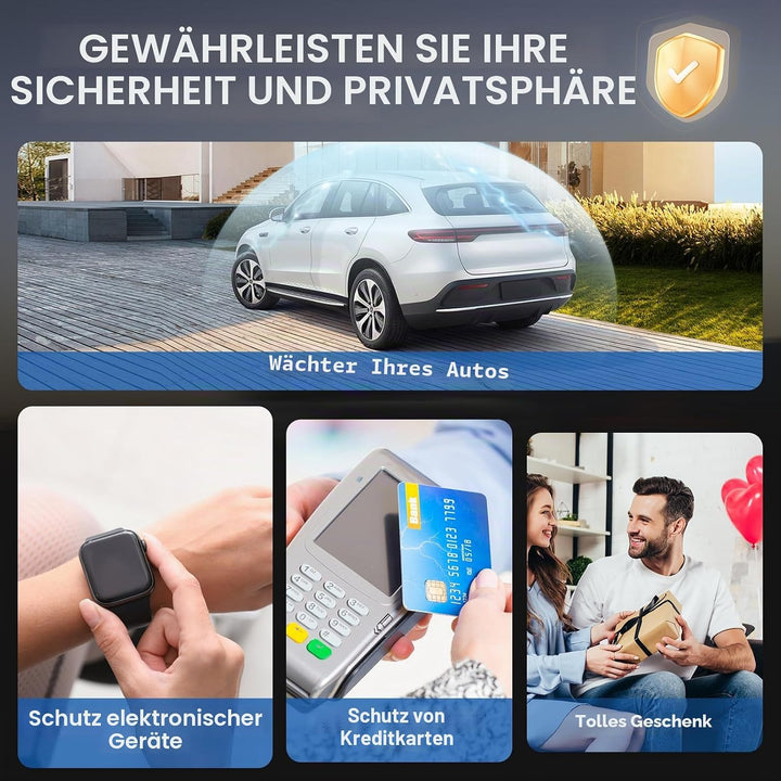 lanpard Keyless Go Schutz Autoschlüssel Box, Keyless Go Schutz Faraday Box für Sicheren Schutz, Kred