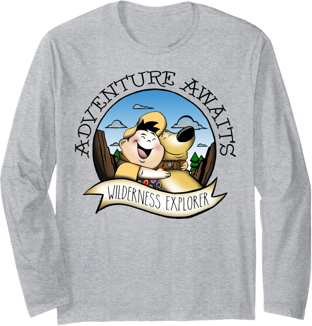 Disney Pixar Up Adventure Awaits Wilderness Explorer Langarmshirt