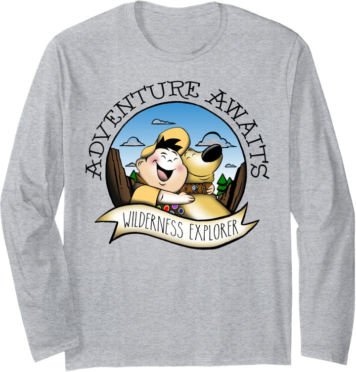 Disney Pixar Up Adventure Awaits Wilderness Explorer Langarmshirt