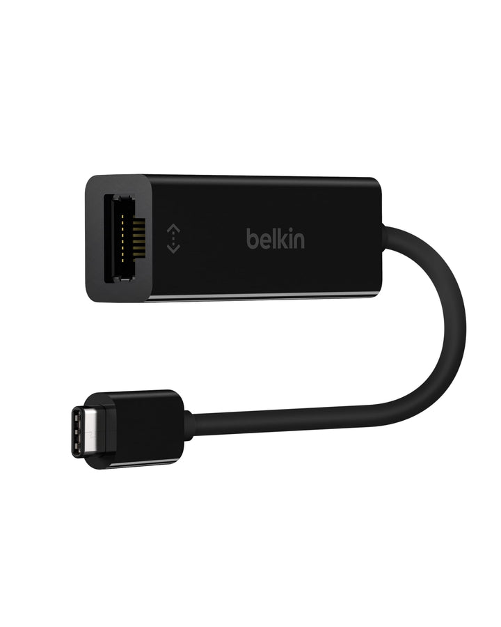 Belkin USB-C auf Gigabit Ethernet Adapter (15cm, USB-C Stecker, RJ45-Buchse, unterstützt 10/100/1000