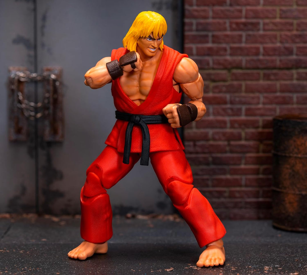 Jada Toys Street Fighter Figur Ken (15 cm) - bewegliche Sammel- und Actionfigur aus Street Fighter 2