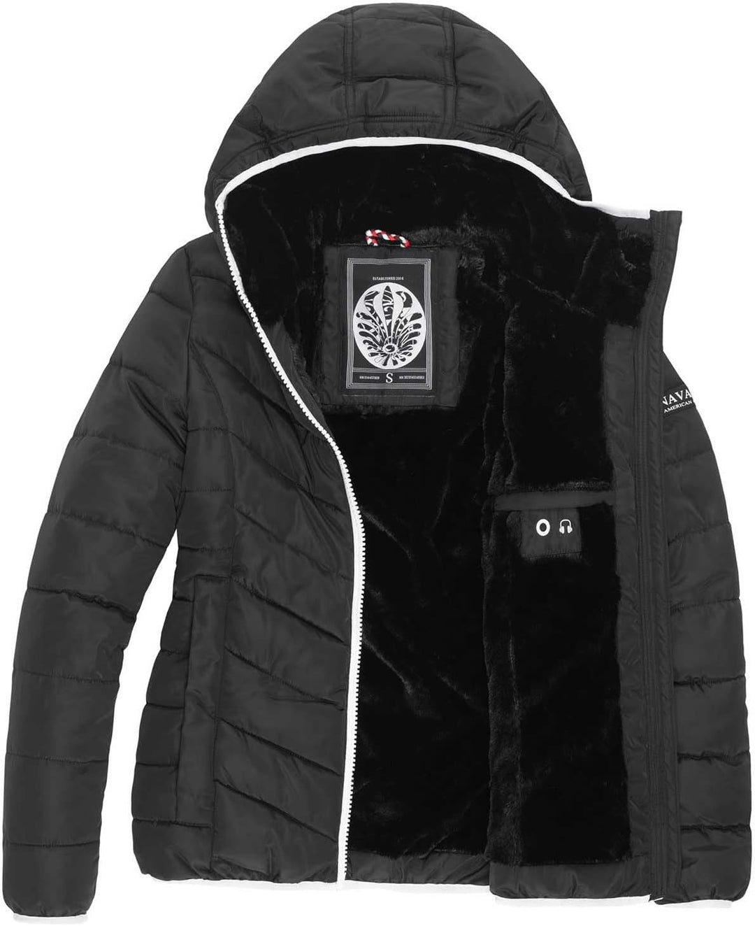 Navahoo Damen Jacke Steppjacke Übergangsjacke gesteppt Stepp Herbst B675 XS Schwarz, XS Schwarz