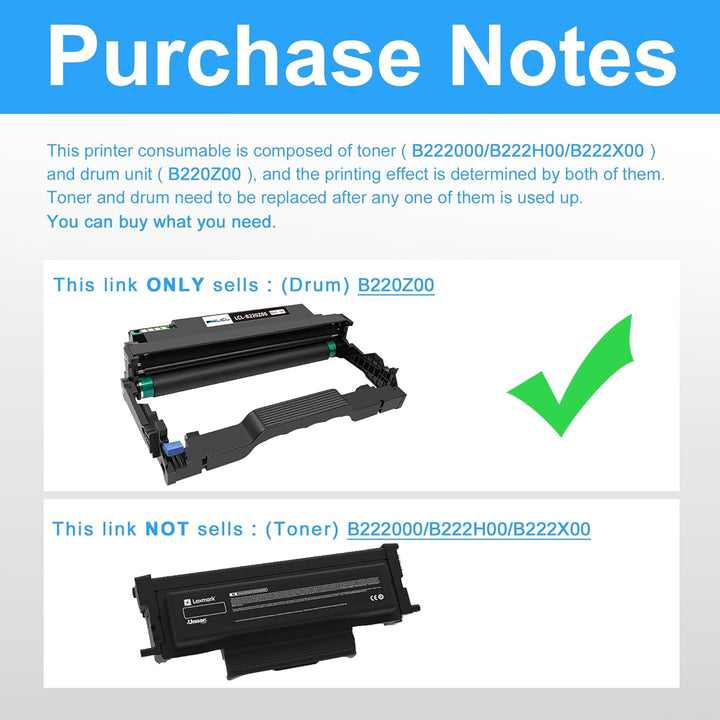 LCL Kompatibel Trommeleinheit B220Z00 MB2236i B2236dw MB2236adw MB2236adwe Ersatz für Lexmark MB2236