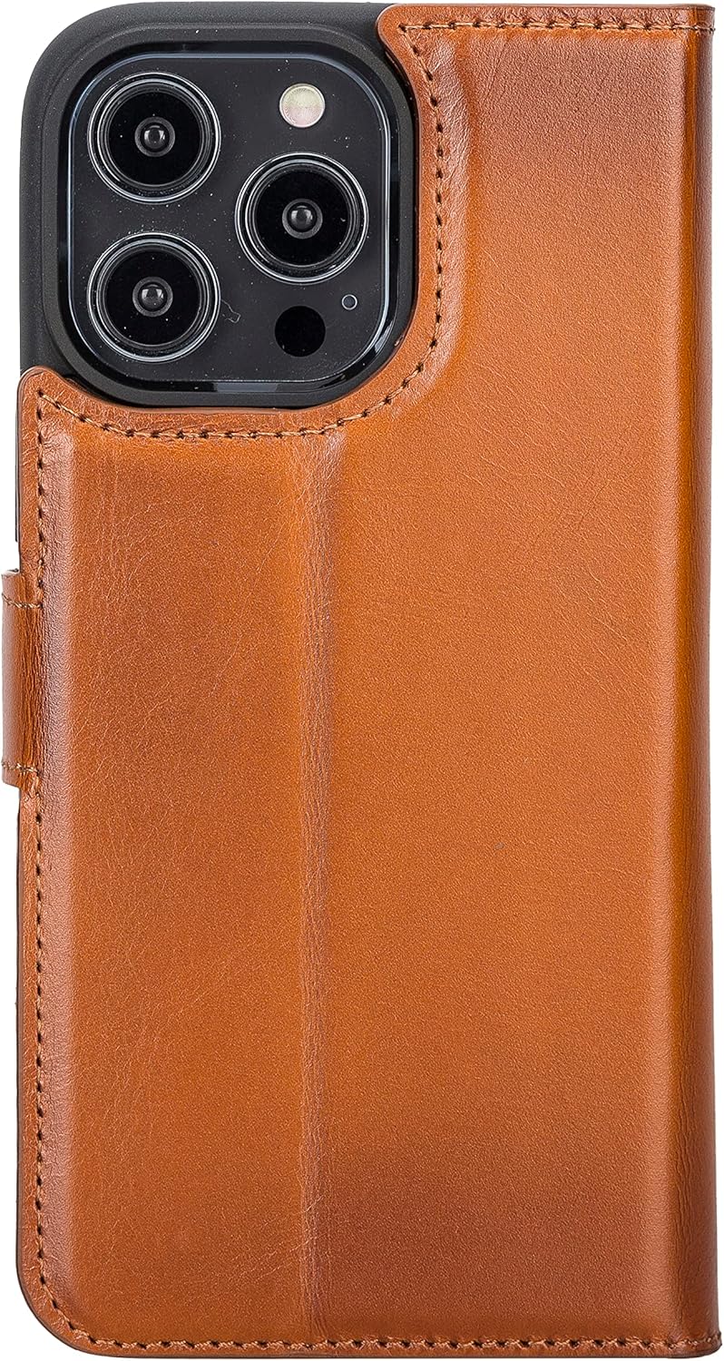 Solo Pelle Lederhülle kompatibel für iPhone 14 Pro Max in 6.7 Zoll abnehmbare Hülle (2in1) inkl. Kar