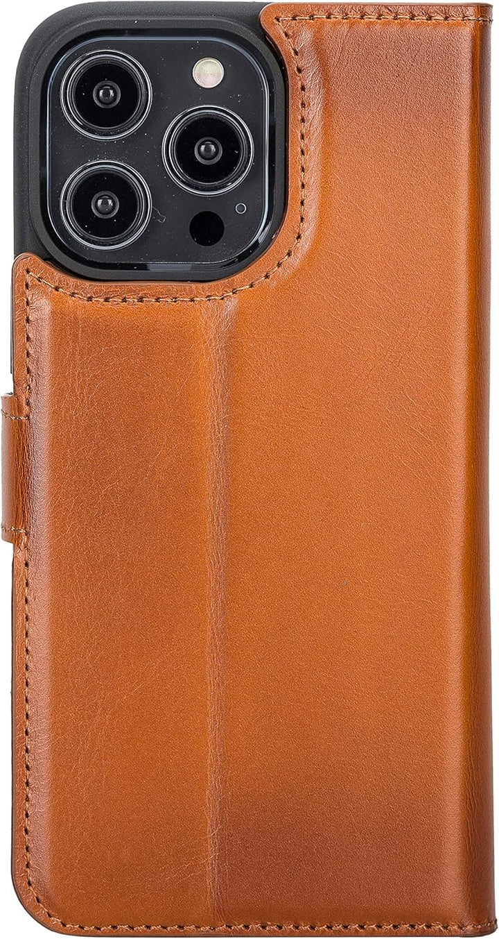 Solo Pelle Lederhülle kompatibel für iPhone 14 Pro Max in 6.7 Zoll abnehmbare Hülle (2in1) inkl. Kar
