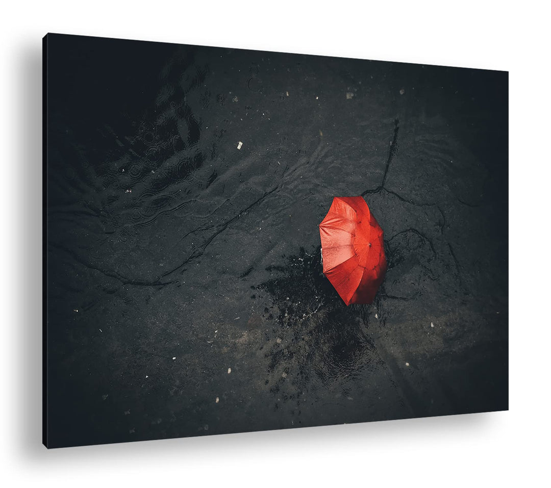 deyoli verlorender Regenschirm Format: 80x60 als Leinwandbild, Motiv fertig gerahmt auf Echtholzrahm