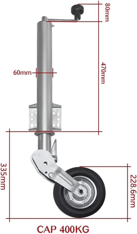 Stützrad Anhänger,Stützräder 500KG Stützlast,Automatik Stützrad 60mm Klappbar,Anhänger Trailer Rad 2