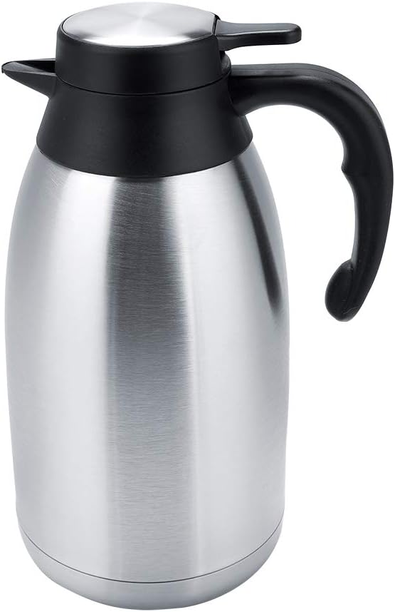 Edelstahl-Wassertopf, vakuumisolierter Wassertopf Edelstahl-Thermoskanne Kaffee-Tee-Wassertopf(2L)