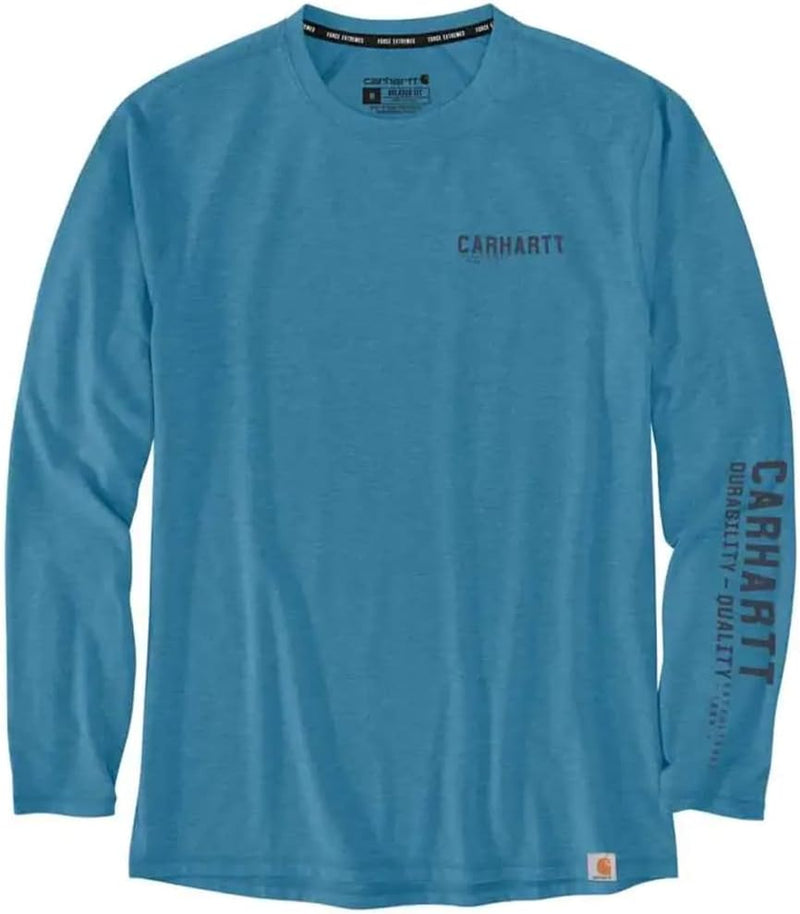 Carhartt Herren Extremes Langarm-T-Shirt mit lockerer Passform S Blue Lagoon Heather, S Blue Lagoon