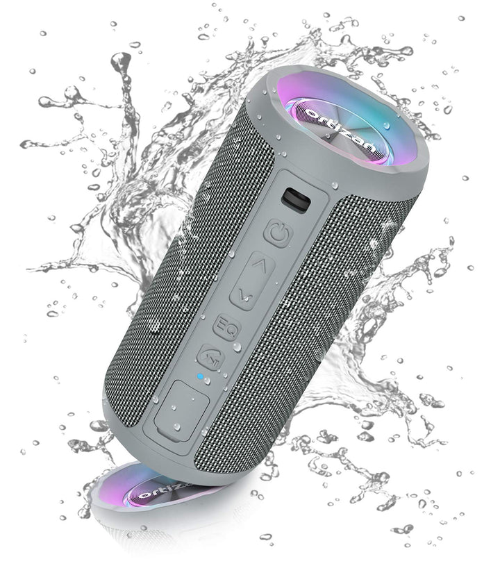 Ortizan Bluetooth Lautsprecher mit Licht, Musikbox Tragbarer Bluetooth Box mit IPX7 wasserdicht, Dua