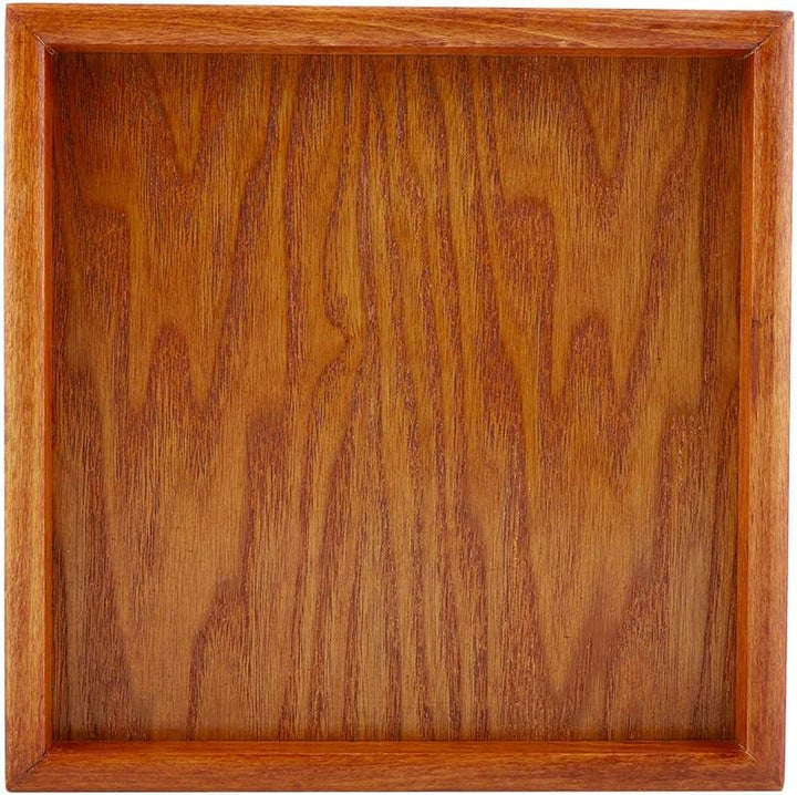 Teetablett aus Holz, Eleganter Servierteller aus Massivem Holz für Tee, Kaffee, Sushi, Snacks, für Z