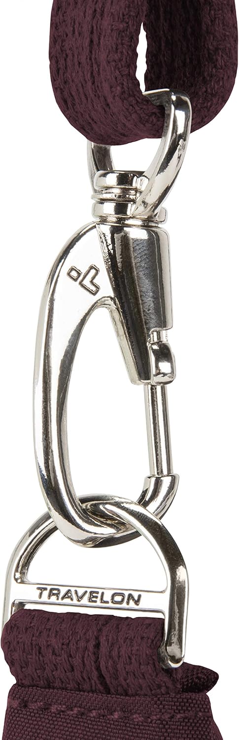 Travelon Unisex Essentials Umhängetasche Compact Crossbody Dunkles Bordeauxrot, Compact Crossbody Du
