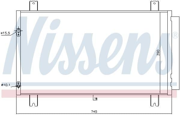Nissens 940401 Kondensator für Klimaanlage