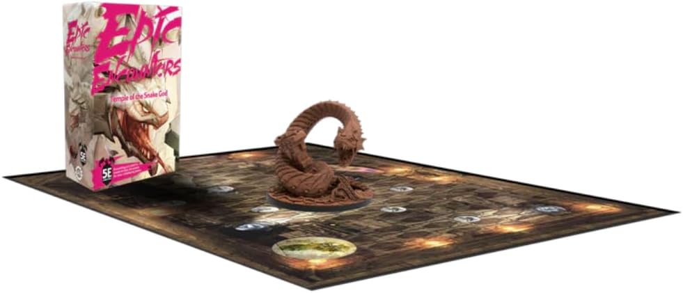 Epic Encounters: Temple of the Snake God RPG Fantasy Roleplaying Tabletop Game with 20 Detailed Mini