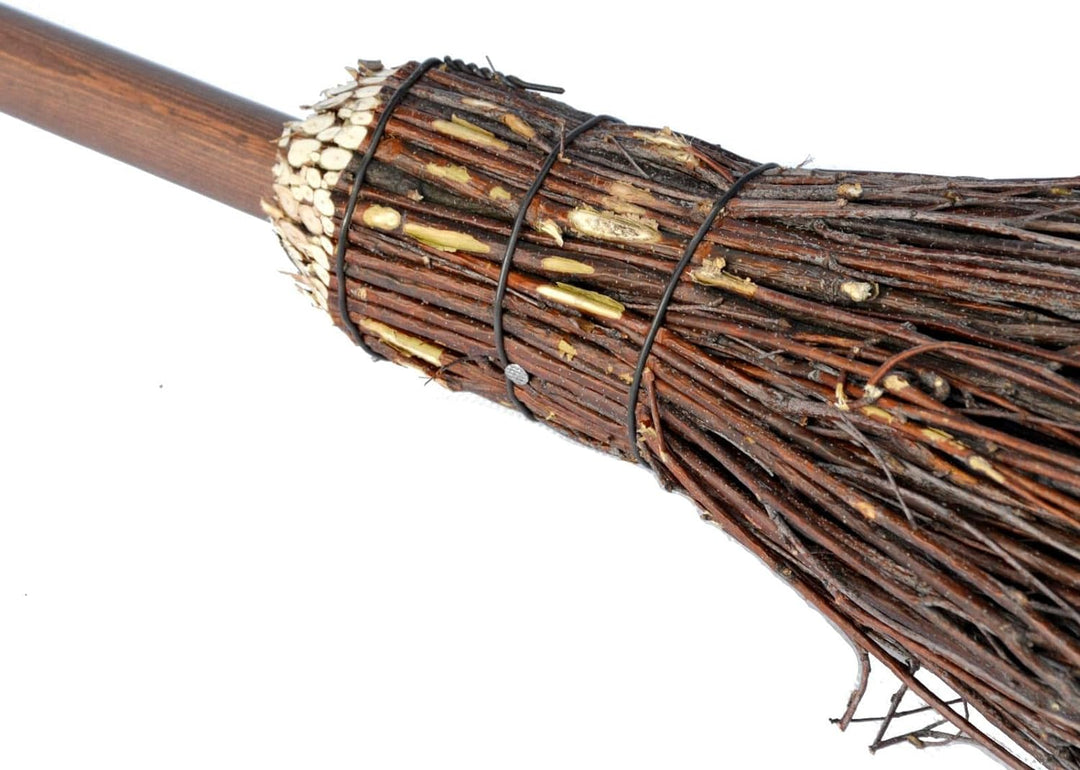 BOOGARDI 2X Reisigbesen Birke 160 x 25 cm mit Stiel · Hexenbesen · Kehrbesen aus Birkenreisig · ergo