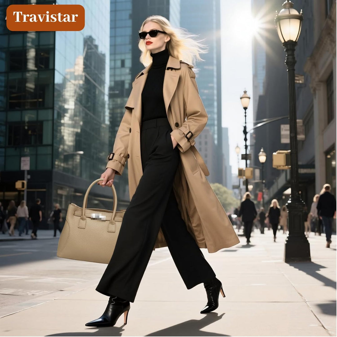 Travistar Handtasche Damen Mittelgross Umhängetasche Damen Tasche Elegante Schultertasche Kunstleder