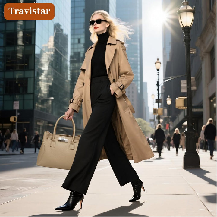 Travistar Handtasche Damen Mittelgross Umhängetasche Damen Tasche Elegante Schultertasche Kunstleder