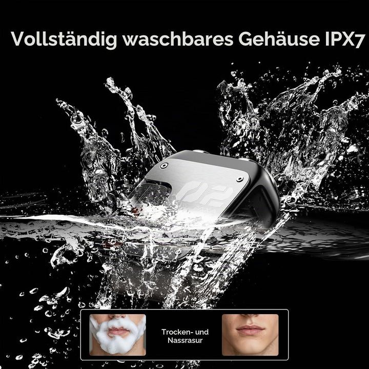 PAXA T01 Rasierer Herren Elektrisch,9000U/Min Kompakter Elektrorasierer,IPX7 Rotationsrasierer Mini