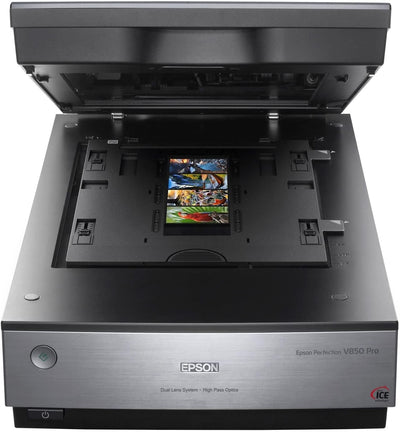 EPSON B11B224401 Perfection V850 Pro Scanner (Vorlagen, Dias und Filmnegative scannen) schwarz/silbe